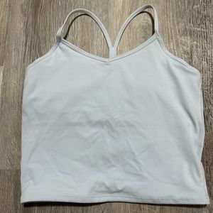 Athleta Girls Sporty Cropped Tank Top - size: XL 14, color: light blue